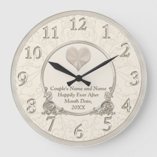 Personalised Happily Ever After Wedding Clocks