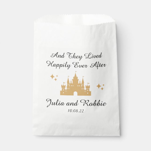 Personalised Happily Ever After Wedding Favour Bags (Front)