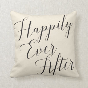 Personalised Happily Ever After Wedding Keepsake Cushion