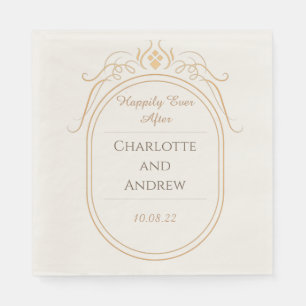 Personalised Happily Ever After Wedding Napkin
