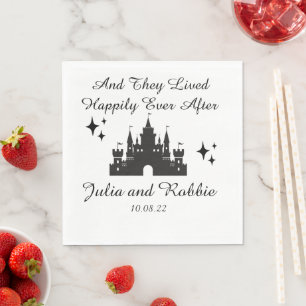 Personalised Happily Ever After Wedding Napkin