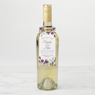 Personalised Happily Ever After Wine Champagne Bottle Tag