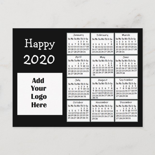 Personalised Happy 2020 New Year Personalised Postcard (Front)