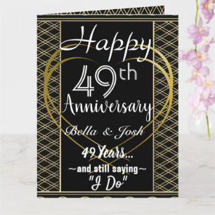 Personalised Happy 49th Wedding Anniversary Card