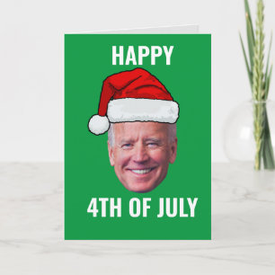 Personalised Happy 4th Of July Joe Biden Christmas Holiday Card