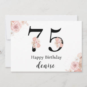 Personalised Happy 75th Birthday Card