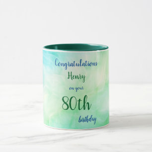 Personalised Happy 80th Birthday Mug