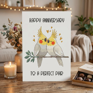 Personalised Happy Anniversary Bird Lovers Card