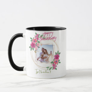 Personalised Happy Anniversary Mug 