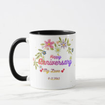 Personalised Happy Anniversary Mug