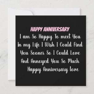 Personalised Happy Anniversary Thanks You Card's. Invitation