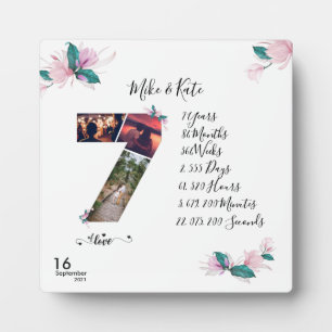 Personalised Happy Anniversary With Photo collage Plaque