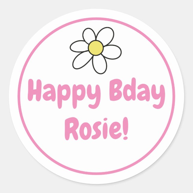 Personalised Happy Bday Sticker (Front)