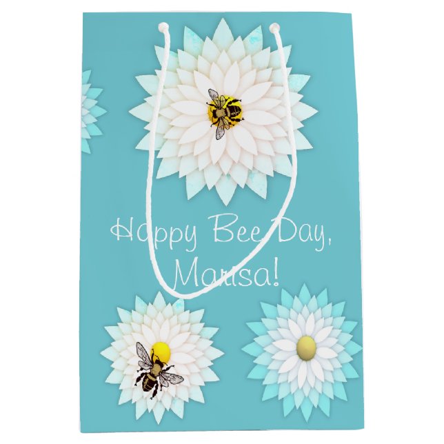 Personalised Happy Bee Day Gift Bag (Front)