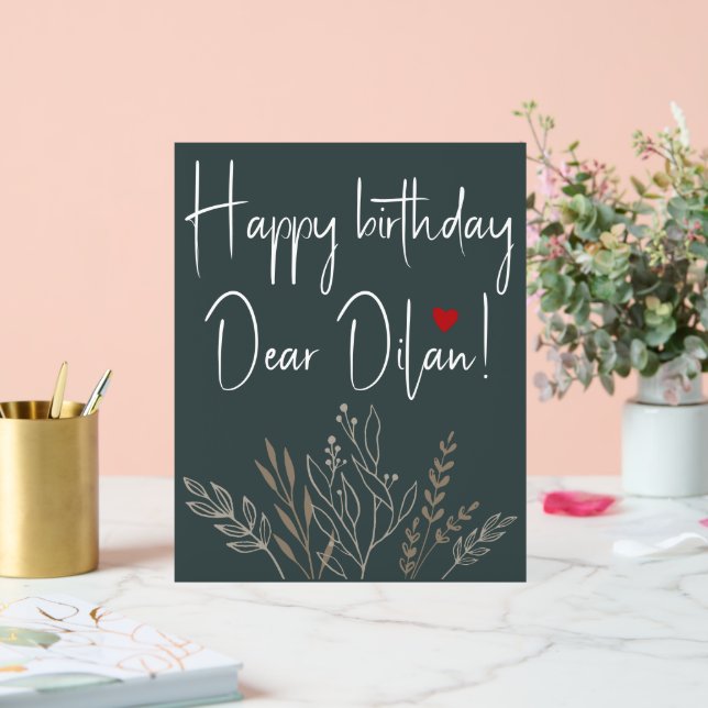 Personalised Happy Birthday Acrylic Sign (Wedding)