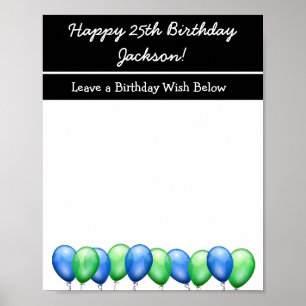 Personalised Happy Birthday Autographs Poster