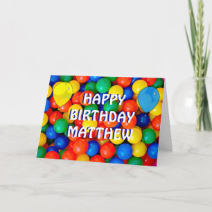 Personalised Happy Birthday Ball Pit Themed Boy's Card