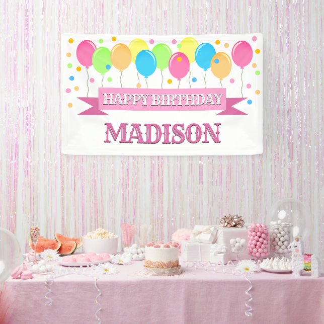 Personalised Happy Birthday Banner (Party)