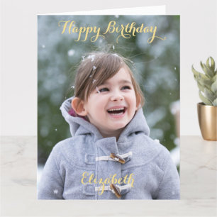 Personalised Happy Birthday Big Large Photo Custom Card