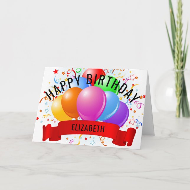 Personalised Happy Birthday  Card (Front)