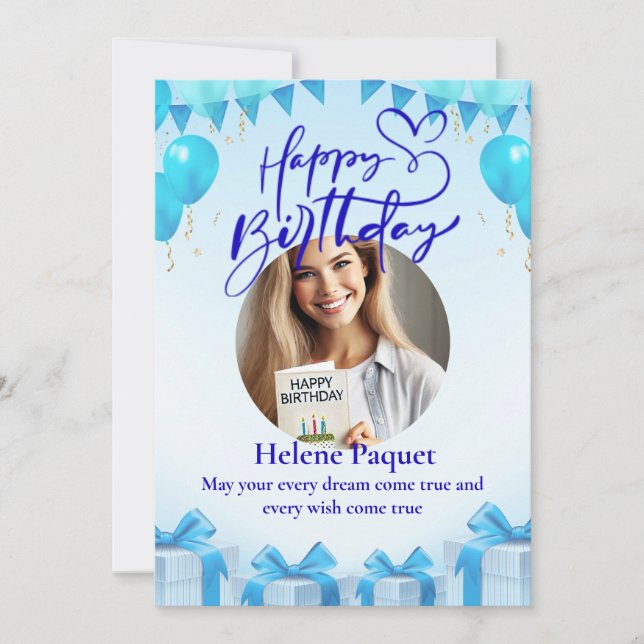 Personalised Happy Birthday Card  (Front)