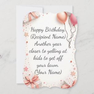 Personalised Happy Birthday Card Custom Name