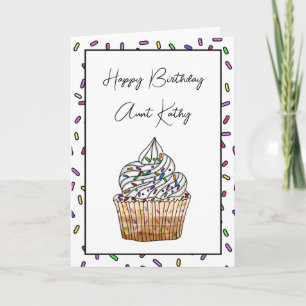 Personalised Happy Birthday Card for an Aunt