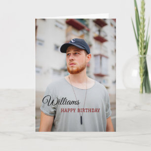 Personalised Happy   Birthday Card Photo 