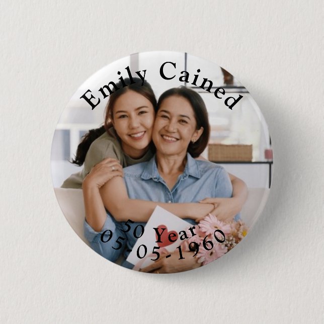 Personalised Happy Birthday Celebration gifts  6 Cm Round Badge (Front)