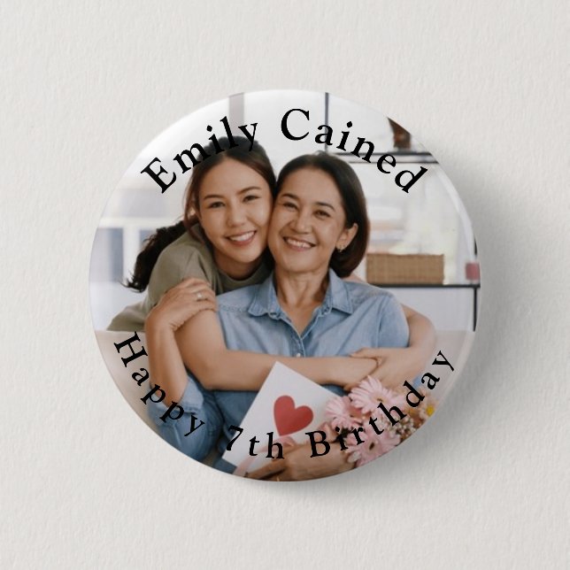 Personalised Happy Birthday Celebration gifts  6 Cm Round Badge (Front)