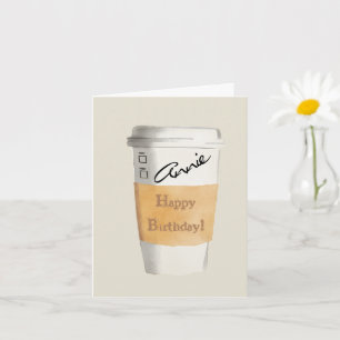 Personalised Happy Birthday Coffee Card