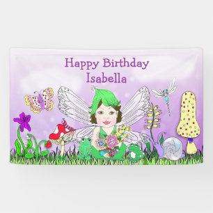 Personalised Happy Birthday Fairy Tale Themed Banner