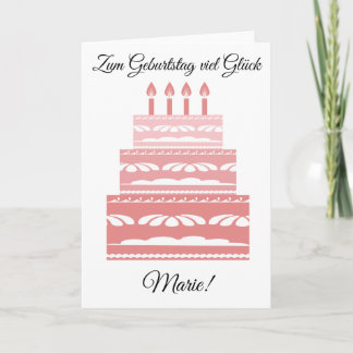 Personalised Happy Birthday German Greeting Card