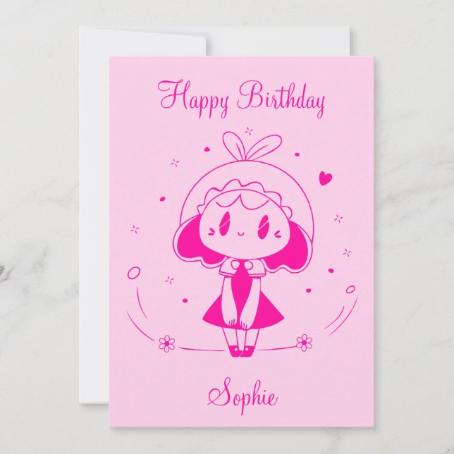 Personalised Happy Birthday  Invitation (Front)