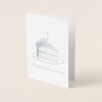 Personalised Happy Birthday Layer Cake Slice