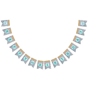 Personalised Happy Birthday Mermaid Party Bunting