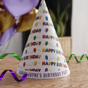 Personalised Happy Birthday Paper Party Hats