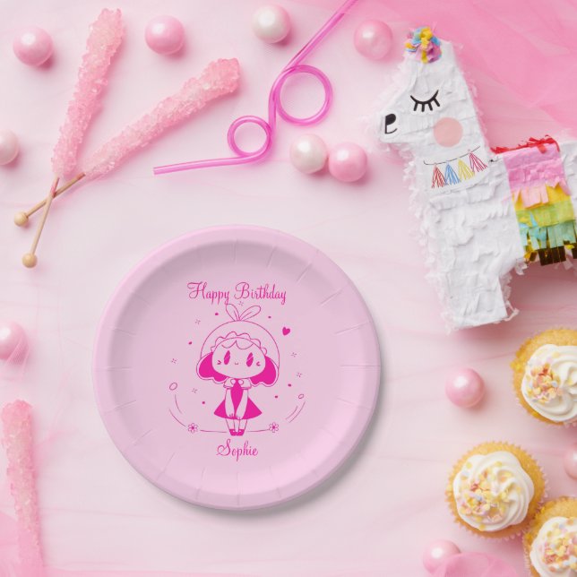 Personalised Happy Birthday  Paper Plate (Party)