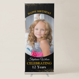 Personalised Happy Birthday Photo Celebration Retractable Banner