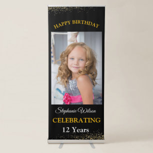 Personalised Happy Birthday Photo Celebration Retractable Banner