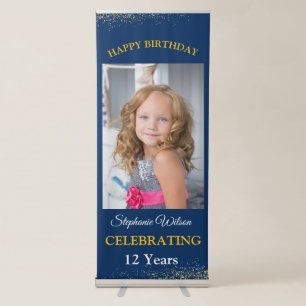 Personalised Happy Birthday Photo Celebration Retractable Banner