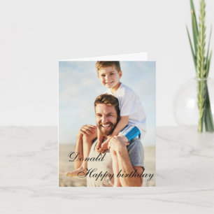 Personalised Happy Birthday Photo Colourful Card
