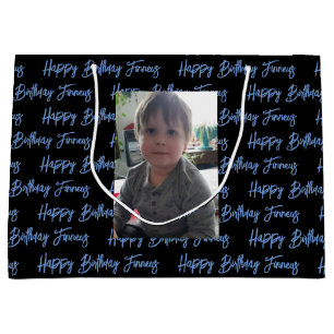 Personalised Happy Birthday Photo  Large Gift Bag