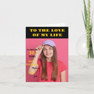 Personalised Happy Birthday Photo Love wife Card