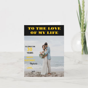 Personalised Happy Birthday Photo Love wife Card