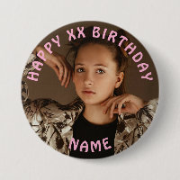 Personalised Happy Birthday Photo Name and Age