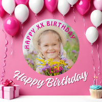Personalised Happy Birthday Photo Name and Age