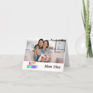 Personalised Happy Birthday Photo Name Quotes Card