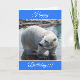 Personalised Happy Birthday Polar Bear Card