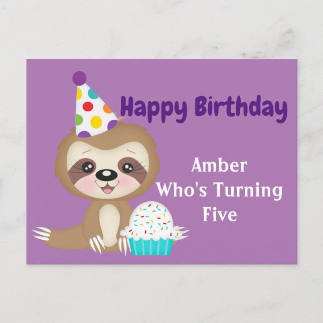 Personalised Happy Birthday Postcard (Front)